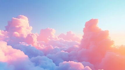 Pastel Pink Cloudscape: A Dreamy Sky