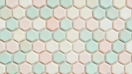 Fototapeta premium Pastel Hexagonal Honeycomb Pattern
