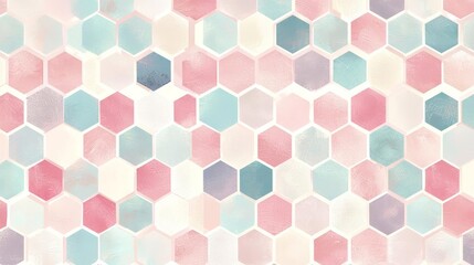 Fototapeta premium Pastel Hexagonal Honeycomb Pattern