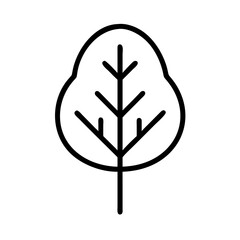 birch tree icon, tree line art, tree vector - simple black line art icon of birch tree perfect for logos, and tree-themed designs.