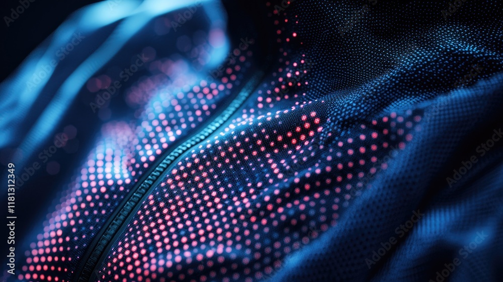 Leinwandbilder This abstract digital background features interconnected lines and dots, creating an illusion of a network in a dark blue color scheme, ideal for technology and data them
