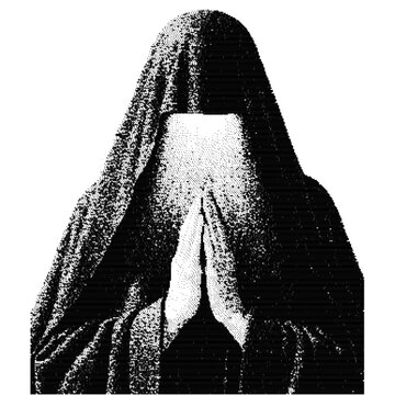 Priest devoted to his lord . Fine effect. Vintage look. Quality resource for any project. 