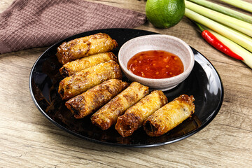 Vietnamese fried stuffed spring roll