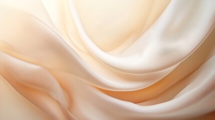 Obraz premium Elegant Draped Beige Silk Fabric Texture