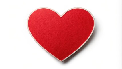 Obraz premium A red heart shape sticker isolated on a white background