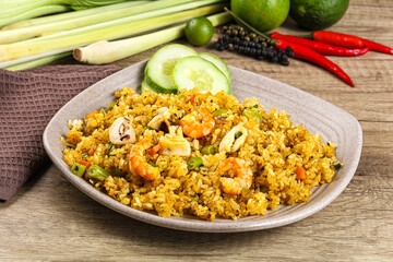 Asian Fried rice with seafood