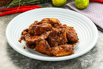 Indian cuisine - Vindaloo fish with spices