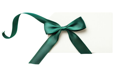 Tag with ribbon bow transparent background