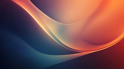 Abstract Orange and Blue Swirling Waves Design