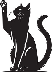 Elegant Cat Silhouette Vector Design