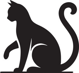 Elegant Cat Silhouette Vector Design