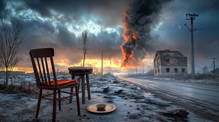 Symbolizing Scarcity and Emptiness Through Visual Storytelling