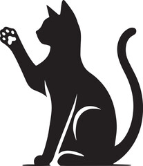 Elegant Cat Silhouette Vector Design