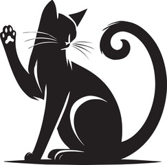 Elegant Cat Silhouette Vector Design