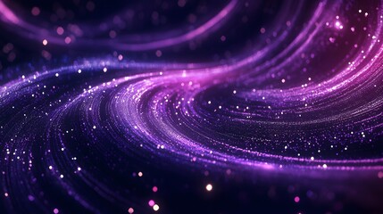 Obraz premium Abstract flowing background with swirls in purple, pink, and violet hues, featuring smooth satin texture, soft waves, and a light, silk-like appearance, creating a dreamy, motion-filled atmosphere