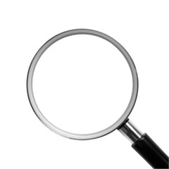 Realistic magnifier Magnifying glass magnify zoom tools loupe scrutiny lens optical microscope Isolated 3d vector
