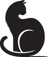 Elegant Cat Silhouette Vector Design