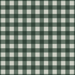 A seamless checkered pattern with alternating squares of dark green and off-white in vector illustration