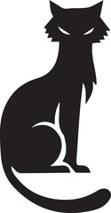 Elegant Cat Silhouette Vector Design