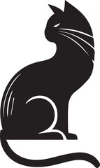 Elegant Cat Silhouette Vector Design