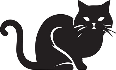 Elegant Cat Silhouette Vector Design