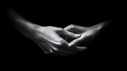 Hands United: A Timeless Gesture of Support and Empathy in Human Connection