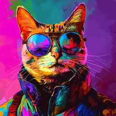 Animal with glasses illustration