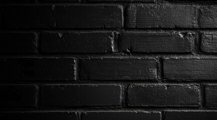 Fototapeta premium Black Brick Wall Background with Textured Surface