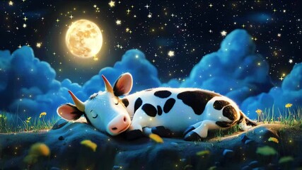cow sleep in the sky