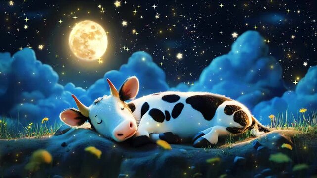 cow sleep in the sky