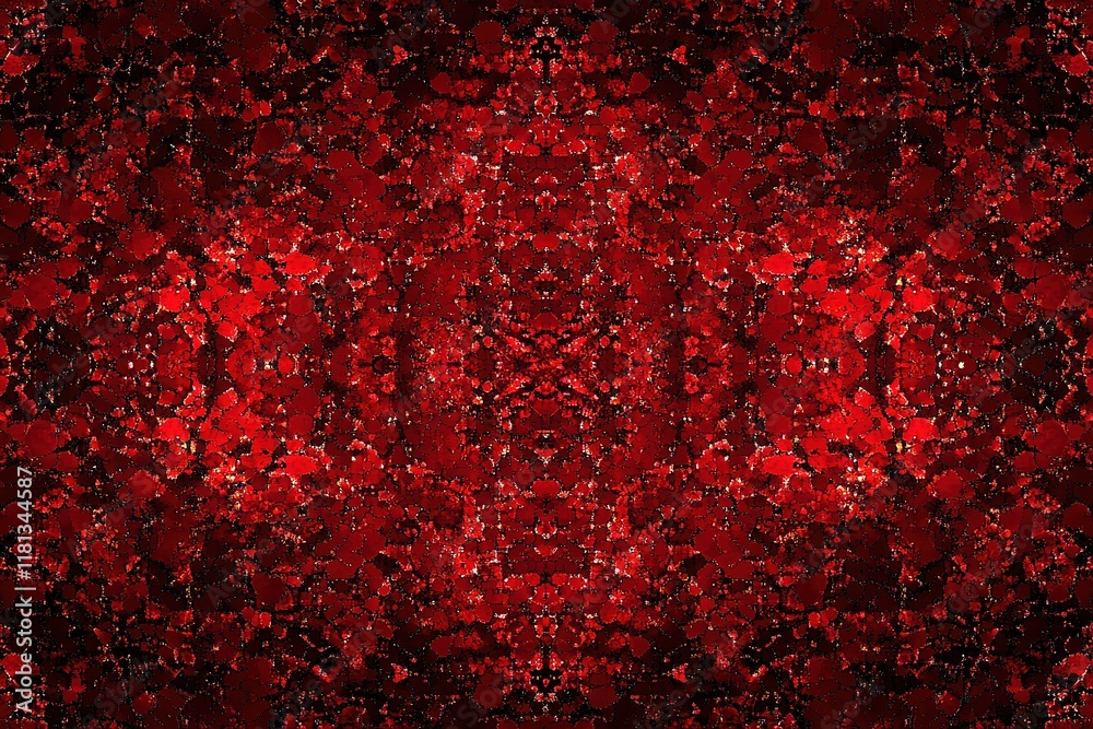 Wall mural sparkle red glitter background with seamless pattern texture