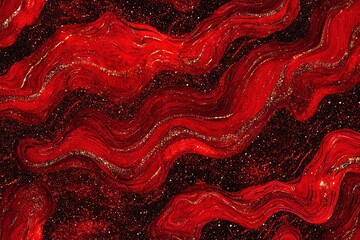 Red Glittery Seamless Pattern for Festive Background