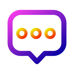 Chat bubble simple icon