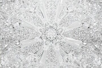 Shimmering Silver Sparkle Texture Background Bokeh Glittering Effect