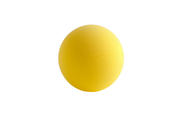 Distinctive Yellow Ping Pong Ball for Practice Isolated on Transparent Background