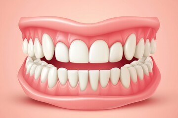 Obraz premium Healthy Human Teeth and Gums Model Image