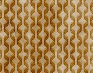 Retro Geometric Pattern in Warm Brown and Beige Tones