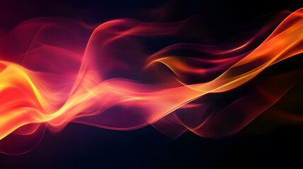 Obraz premium Abstract colorful wave, vibrant swirling red and orange light, ideal for creative projects or digital backgrounds.