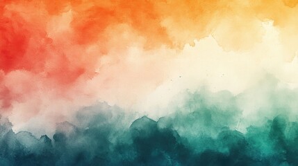 Watercolor background with tricolor theme for Republic Day