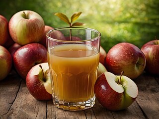 photo of fresh apple juice ready to be enjoyed