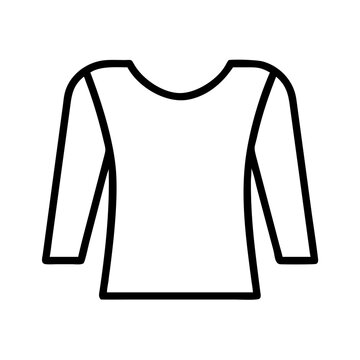 recommend clip art: blouse icon, dress line art, dress vector - simple black line art icon of blouse perfect for logos, and dress-themed designs.