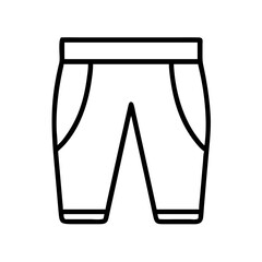 capris icon, dress line art, dress vector - simple black line art icon of capris perfect for logos, and dress-themed designs.