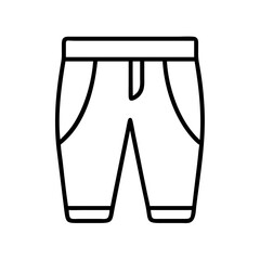 capris icon, dress line art, dress vector - simple black line art icon of capris perfect for logos, and dress-themed designs.