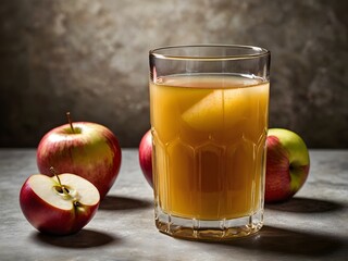 Fototapeta premium photo of fresh apple juice ready to be enjoyed