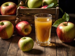 photo of fresh apple juice ready to be enjoyed