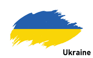 Ukraine flag. Flag of Ukraine. National symbol. Square, round and heart shape. Ukrainian flag symbol. Blue and yellow illustration. Stock vector illustration