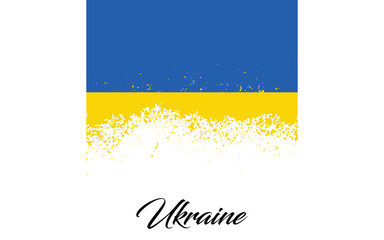 Ukraine flag. Flag of Ukraine. National symbol. Square, round and heart shape. Ukrainian flag symbol. Blue and yellow illustration. Stock vector illustration