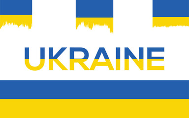 Ukraine flag. Flag of Ukraine. National symbol. Square, round and heart shape. Ukrainian flag symbol. Blue and yellow illustration. Stock vector illustration