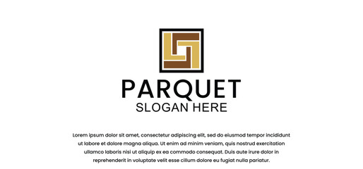 wooden floor logo design, house floor logo, ceramic pattern logo, wooden parquet floor logo. Wooden house and wooden furniture vector template.