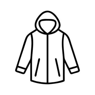 recommend clip art: raincoat icon, dress line art, dress vector - simple black line art icon of raincoat perfect for logos, and dress-themed designs.